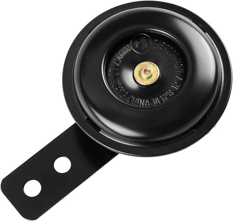 evermotor بوق هواء صغير للدراجات النارية، مكبر صوت عالمي أسود 12 فولت عالي الصوت للسلامة مع شهادة E-MARK يناسب الدراجات، الشاحنات، الدراجات، السكوتر، ATV، الدراجات النارية الكهربائية - Image 1